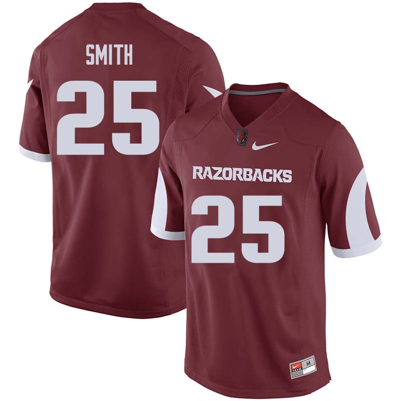 Men #25 Micahh Smith Arkansas Razorback College Football Jerseys Sale-Cardinal